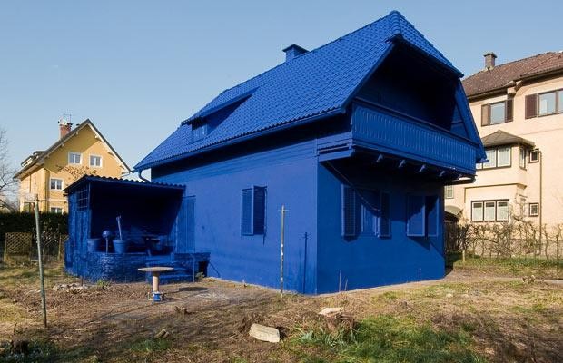 Blauwe woning