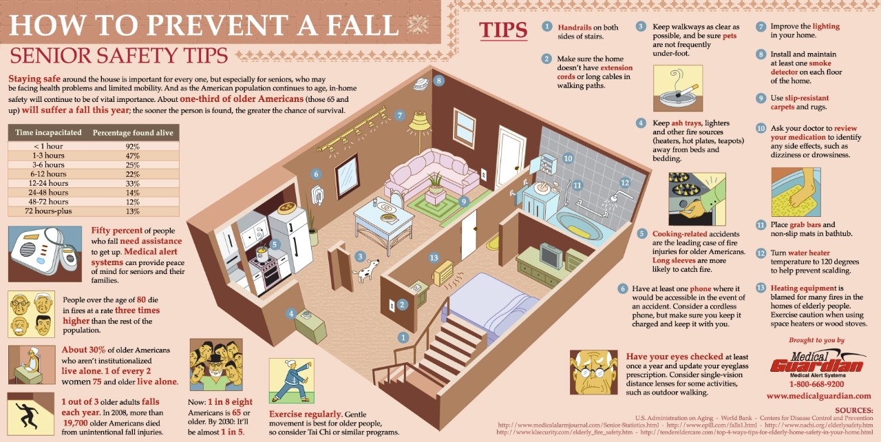 Infographic veiligheid senioren in en rond het huis