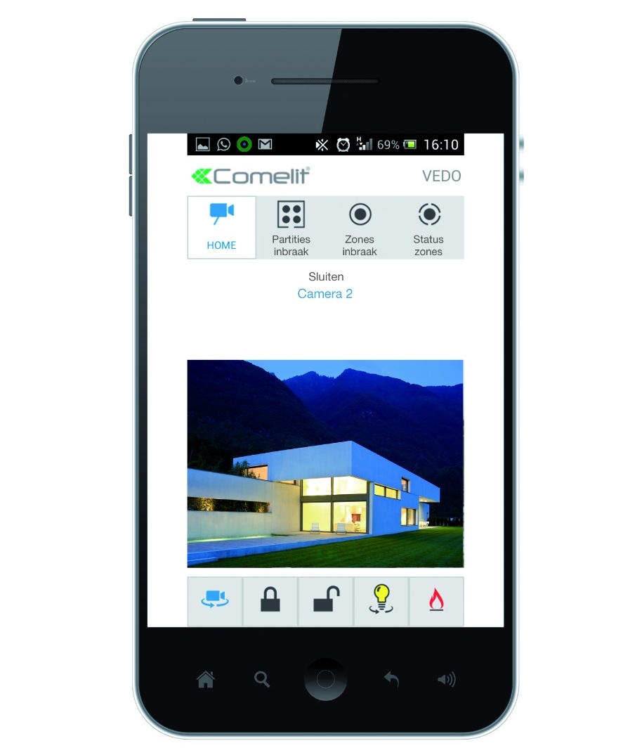Met app te bedienen alarmsysteem Comelit VEDO