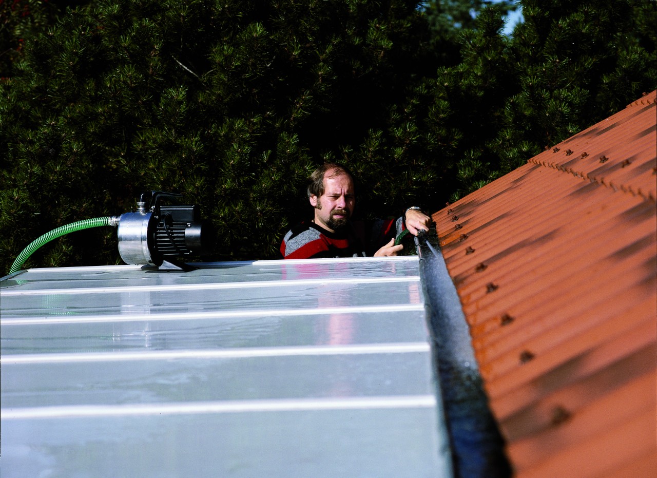 Een waterdak zorgt voor verkoeling in de zomer.