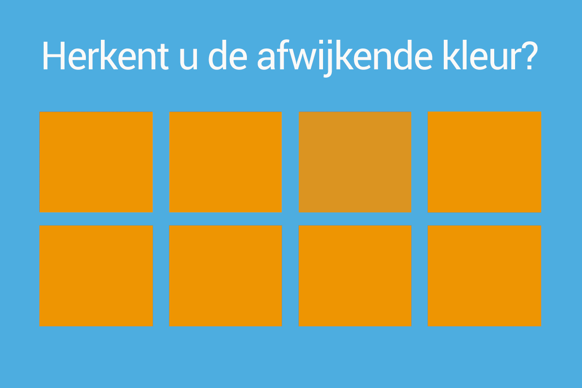 Herken de afwijkende kleur