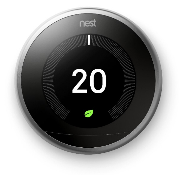 Nest slimme thermostaat met zwart bedieningspaneel