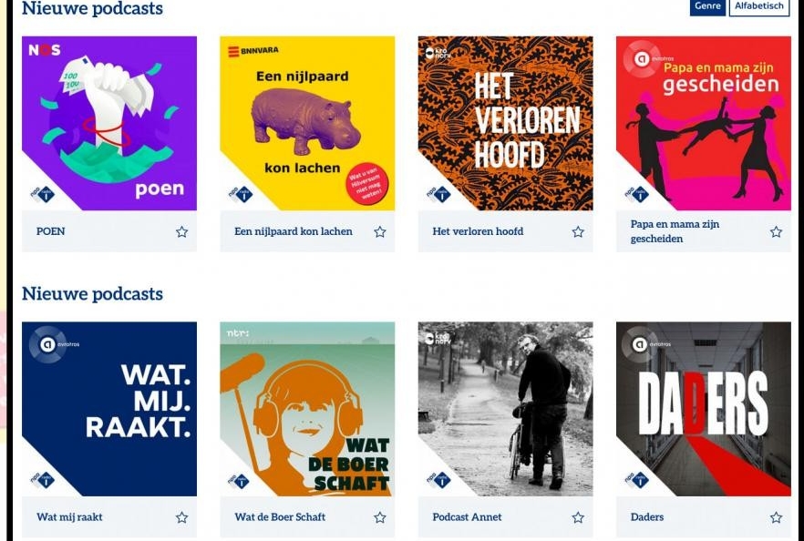 Voorbeeld van podcasts