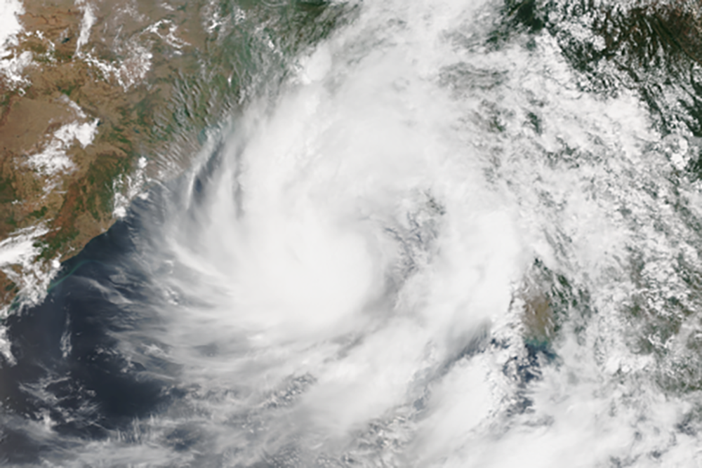 Flinke storm boven Noord-Europa