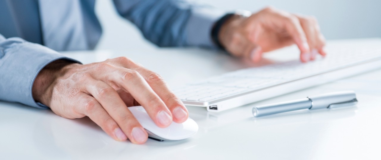 Businessman Using Computer