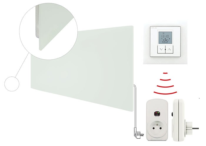 De DRL E-Comfort WIST infraroodpanelen communiceren met een thermostaat