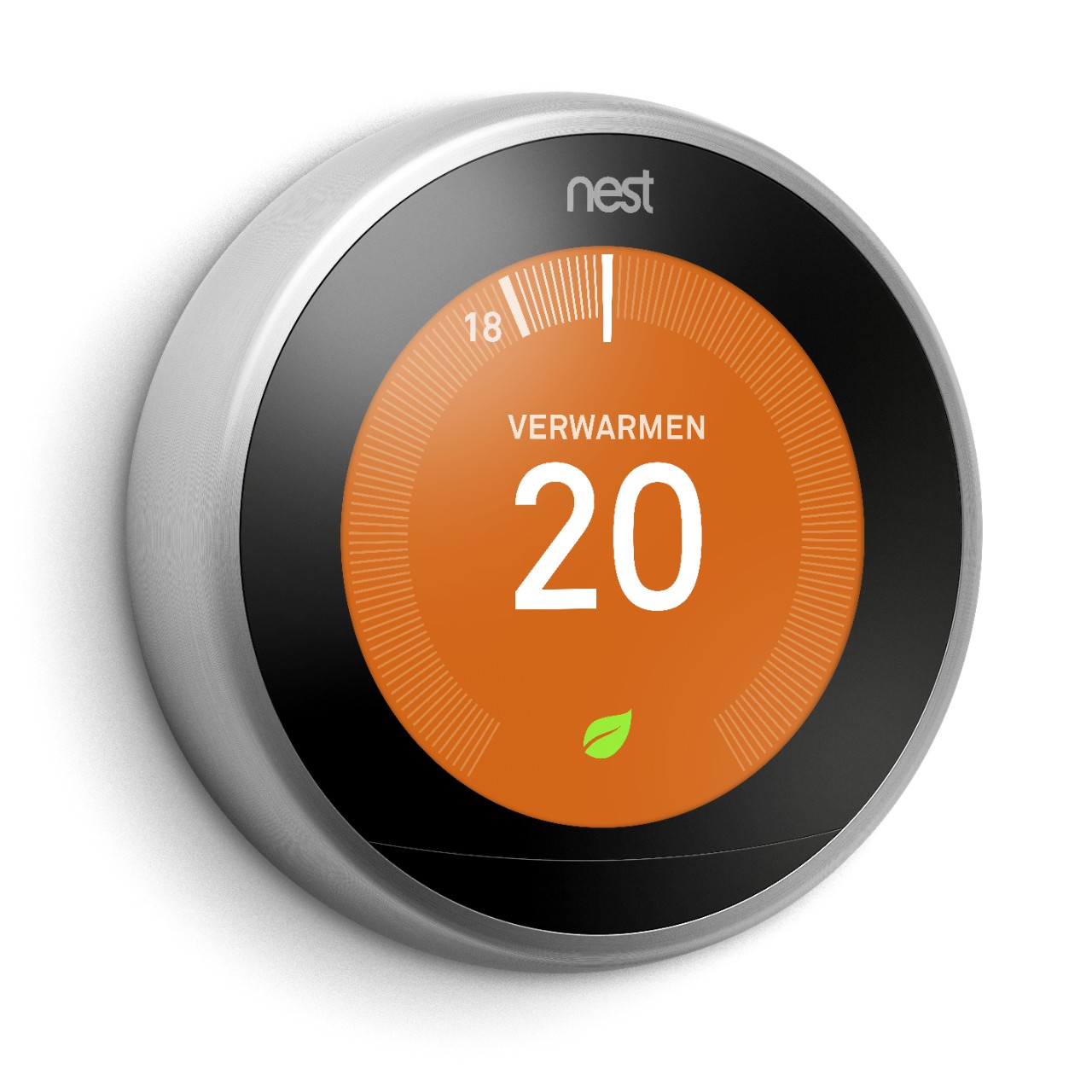 Google Nest Learning thermostat close-up