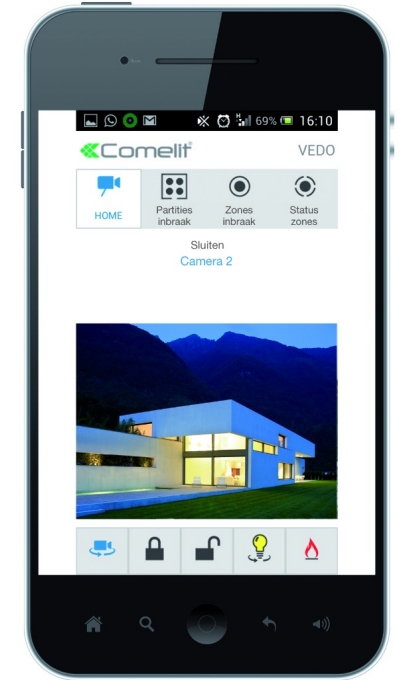 Eenvoudige bediening Comelit VEDO met een eigen app