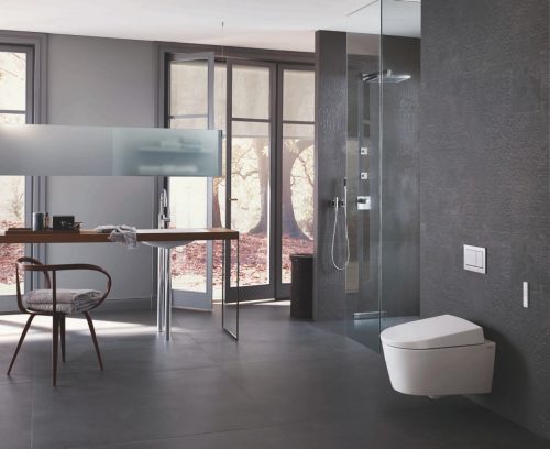 Badkamer met Geberit Aqua Clean Sela douche-wc