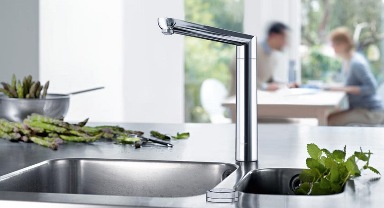 Gemak in de keuken met de GROHE F-digital keukenmengkraan