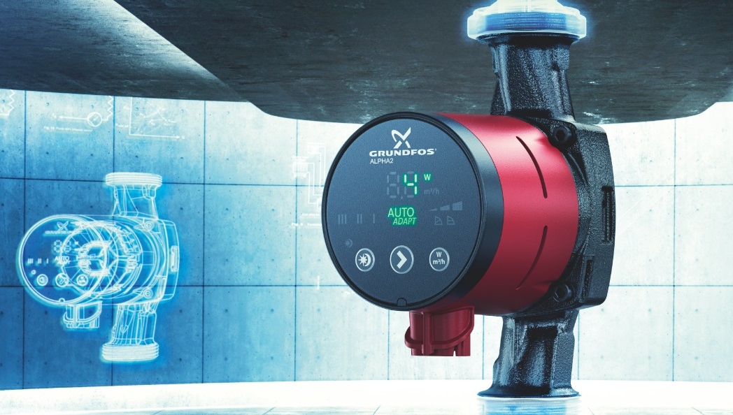 Grundfos ALPHA2 circulatiepomp voor vloerverwarming