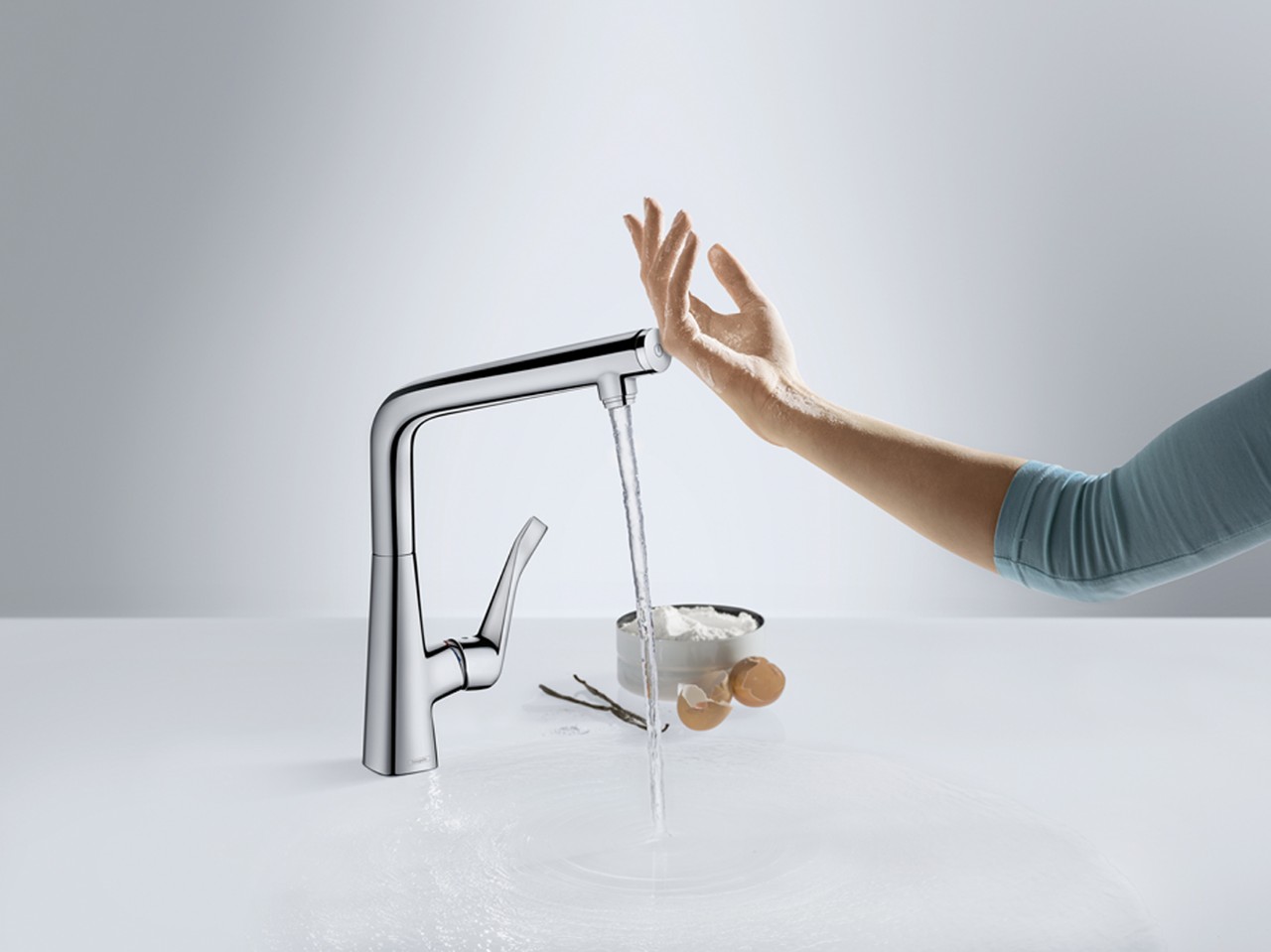 Eenvoudige bediening van Hansgrohe Metris Select