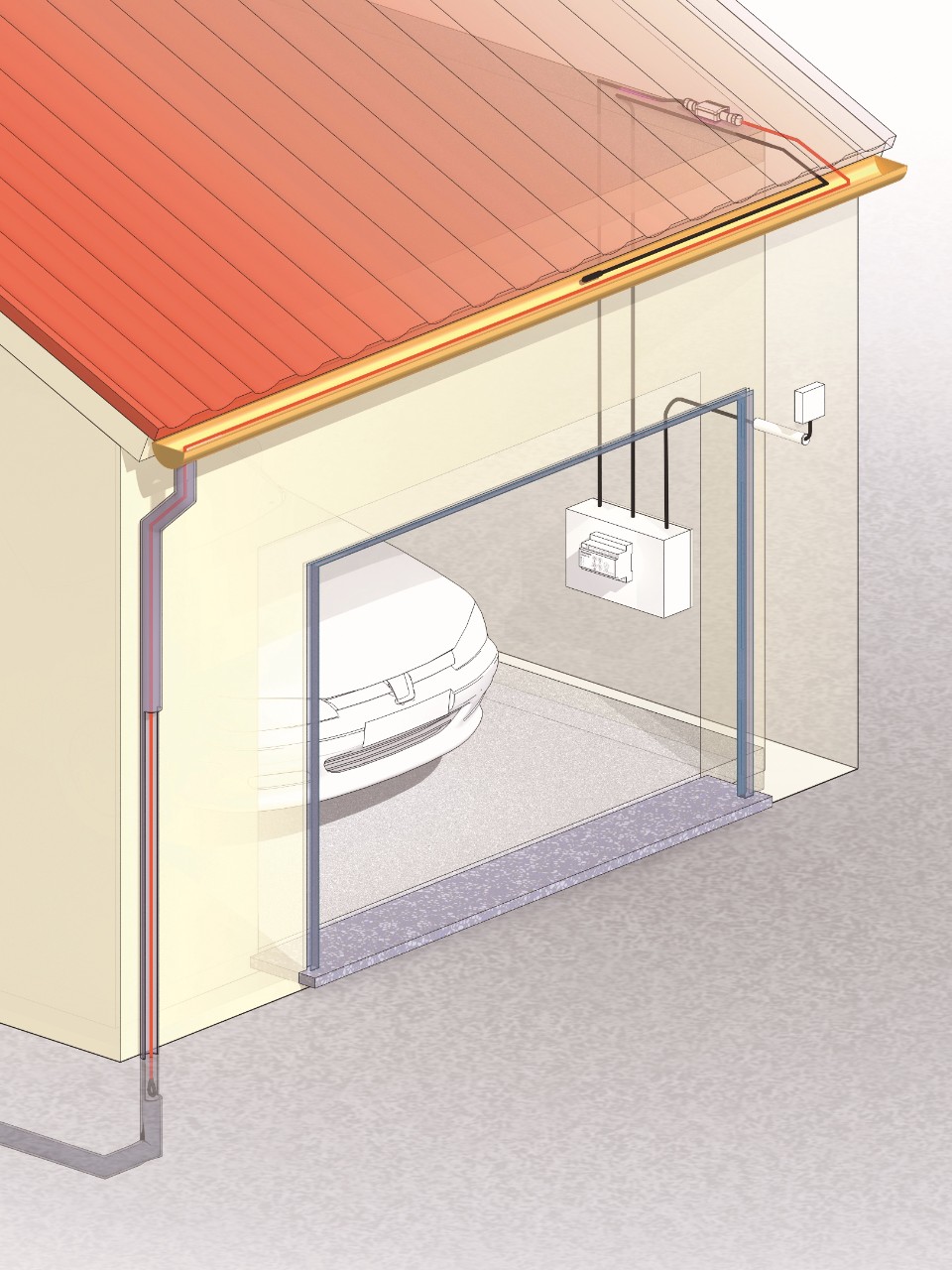 Schematische weergave van smeltwatersysteem